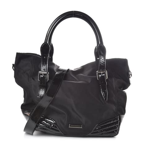 burberry black tote bag|Burberry black nylon tote bag.